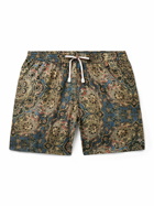 Loro Piana - Tapestry Bloom Straight-Leg Mid-Length Floral-Print Swim Shorts - Blue