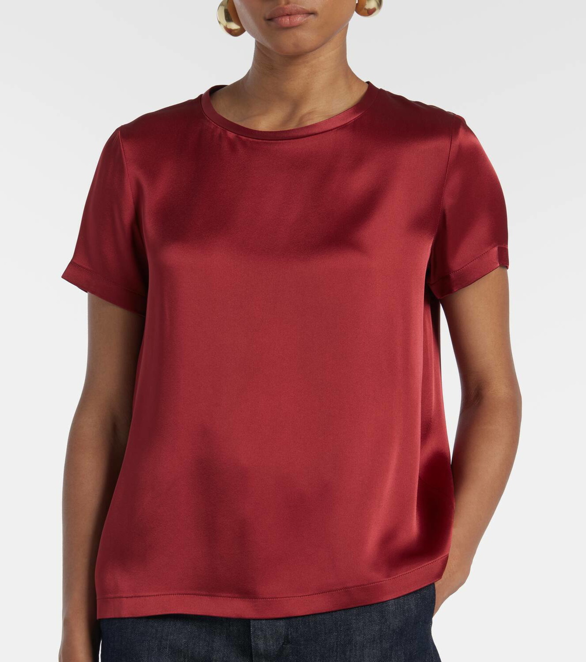 'S Max Mara Rebecca satin T-shirt