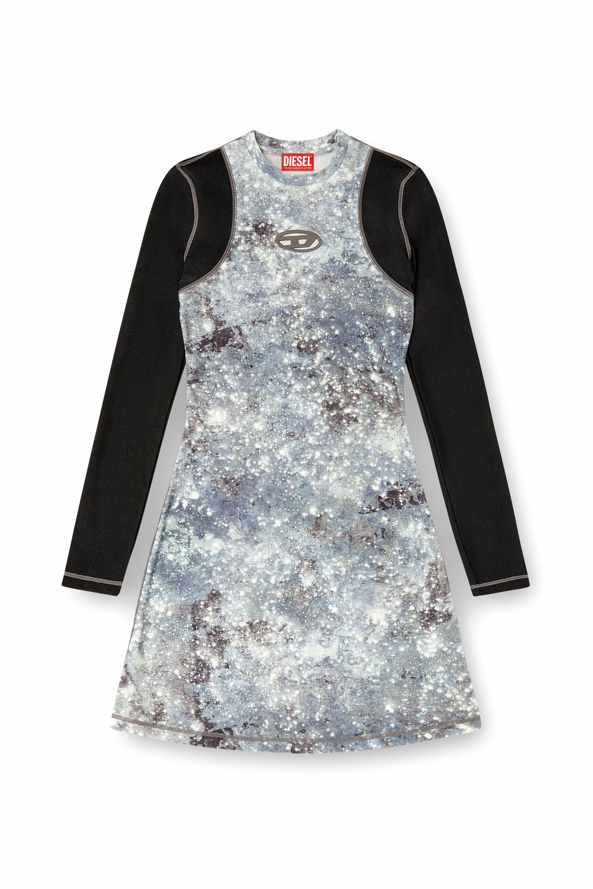 Diesel Long sleeved mini dress - Dresses Womens in Multicolor Diesel