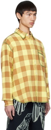 Awake NY Yellow & Brown Check Shirt