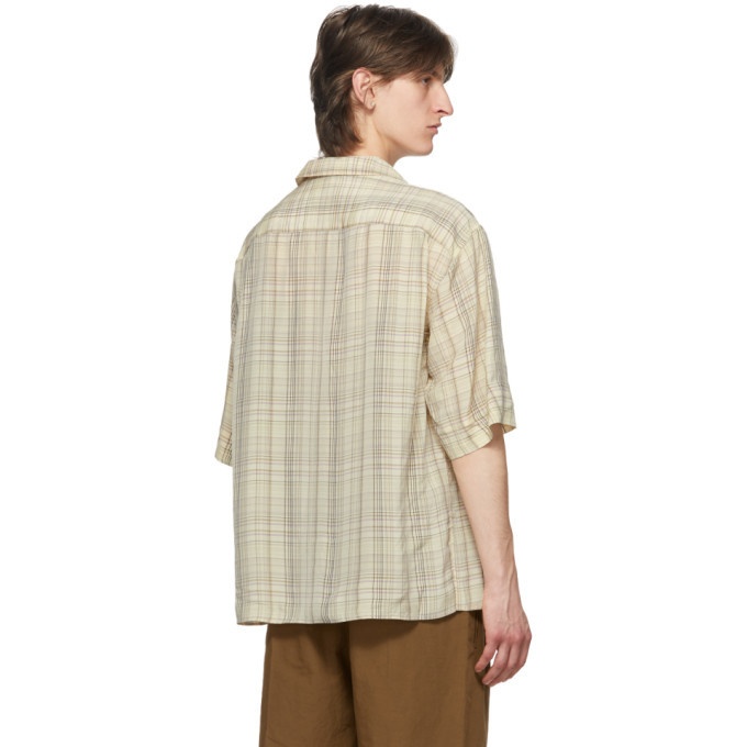 Lemaire Multicolor Check Convertible Collar Shirt Lemaire