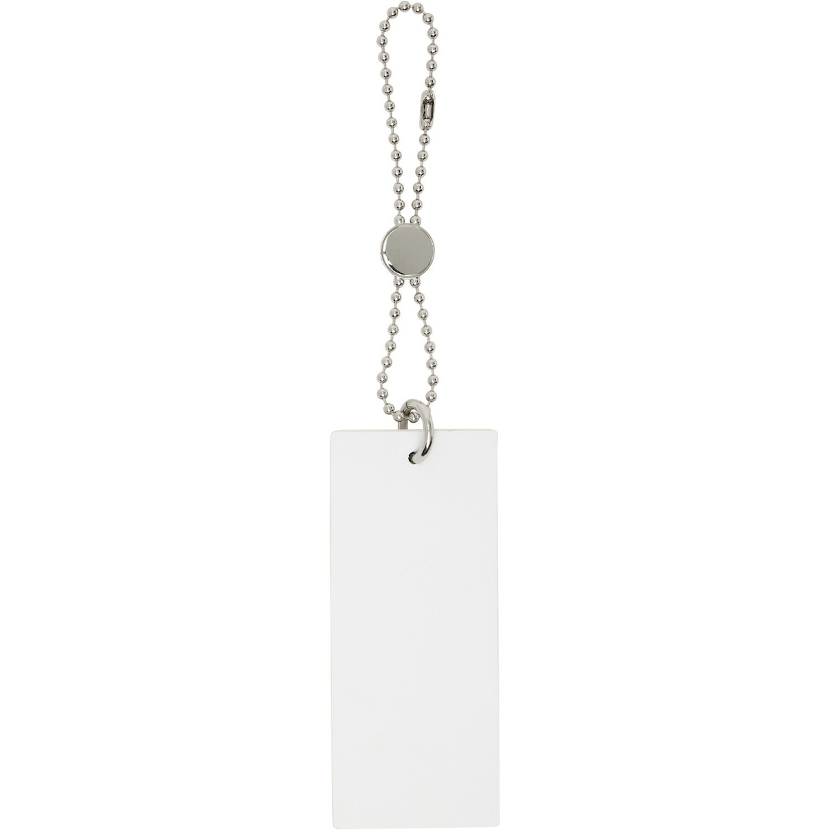 MM6 Maison Margiela White 'Numeric Tag' Bag Charm