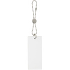 MM6 Maison Margiela White 'Numeric Tag' Bag Charm