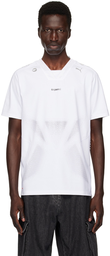 Photo: Coperni White PUMA Edition Football Jersey T-Shirt