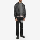 Thom Browne Men's Milano Four Bar Stripe Crew Knit in Medium Grey