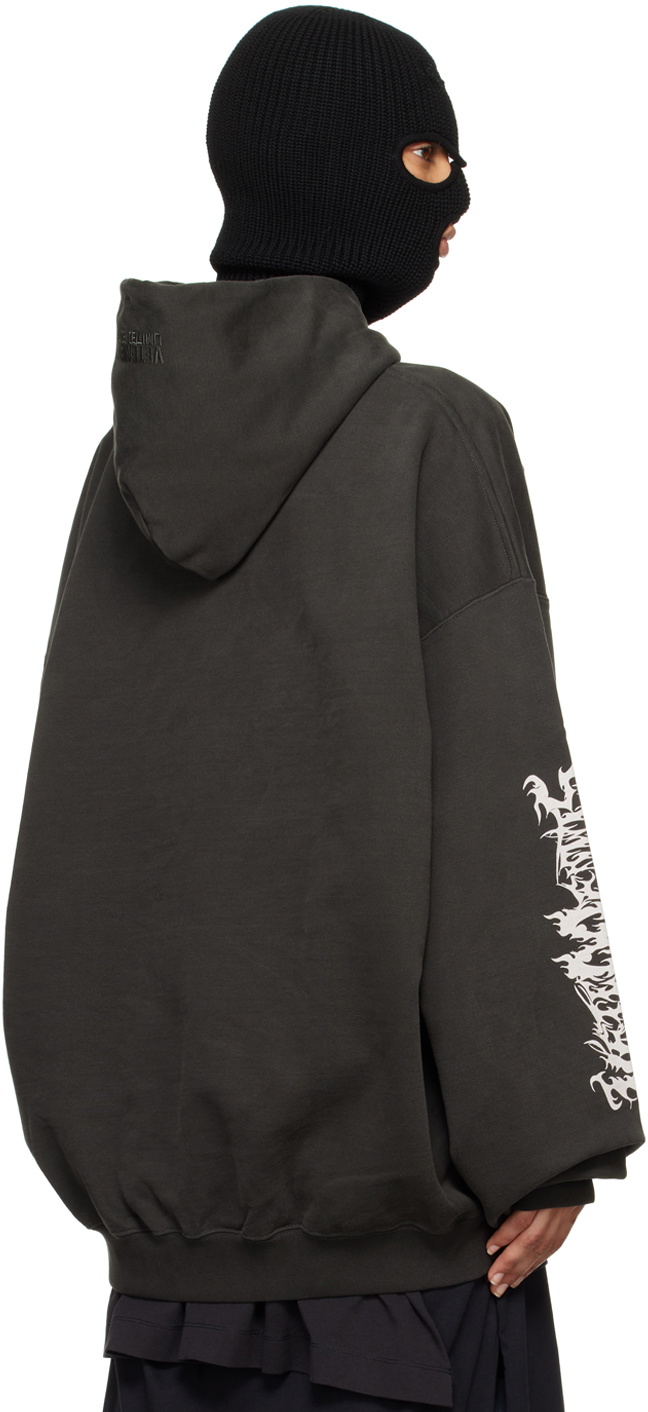 VETEMENTS Black Patched Metal Hoodie Vetements