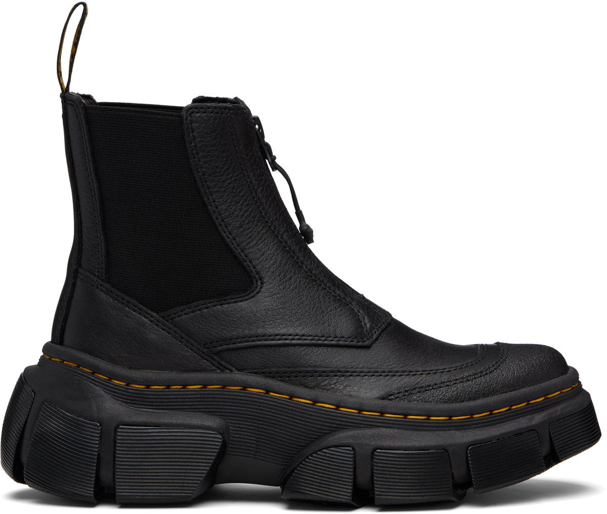 Dr. Martens Black DMXL Zip Leather Chelsea Boots