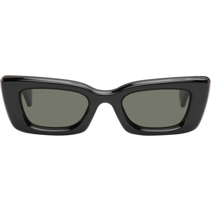 Photo: Gucci Black Cat-Eye Frame Sunglasses