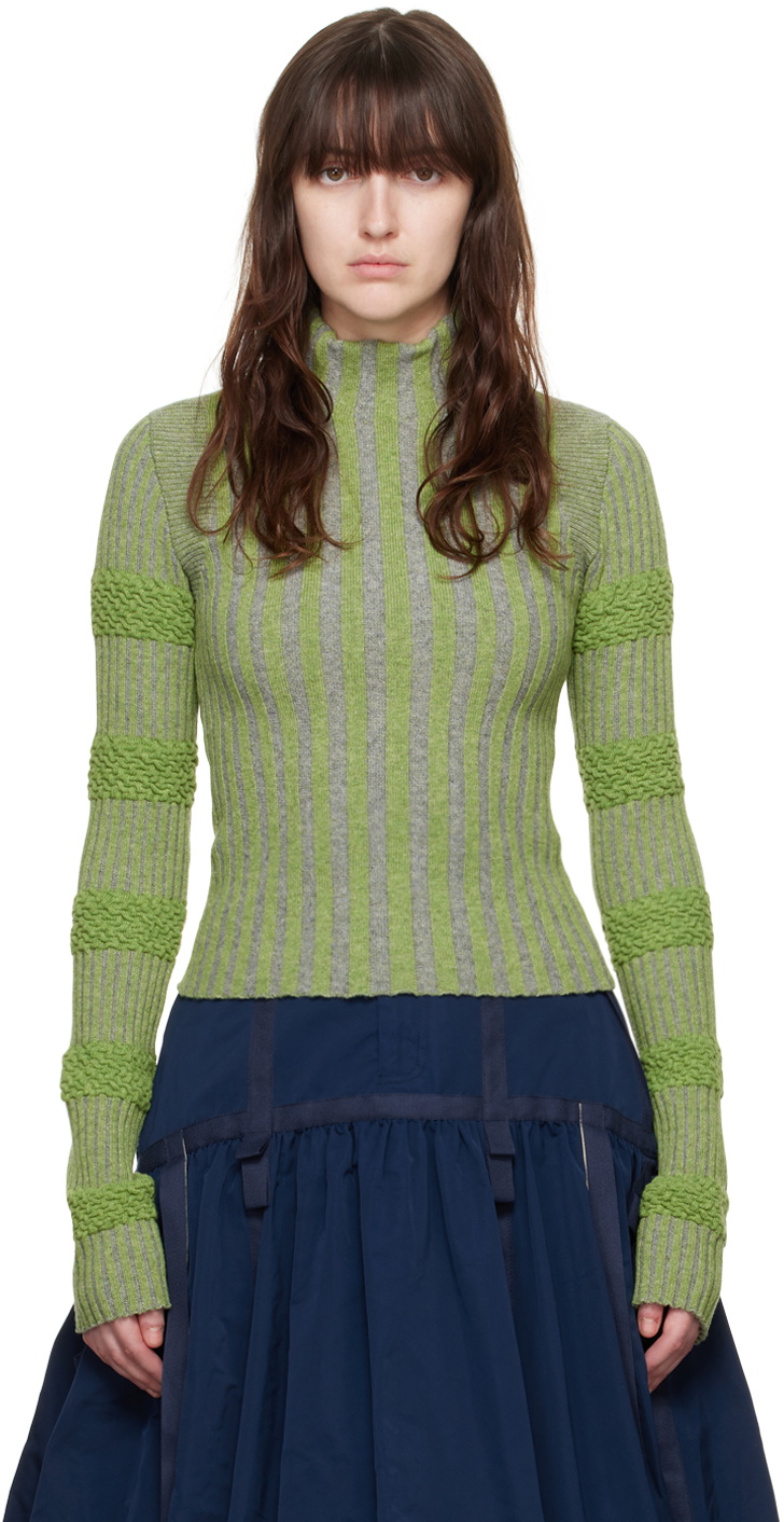 Paula Canovas Del Vas Green Frosting Turtleneck