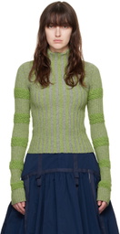 Paula Canovas Del Vas Green Frosting Turtleneck