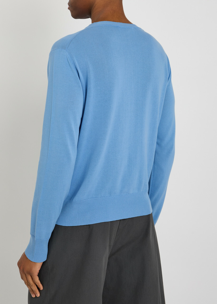 Vivienne Westwood Alex Fine-knit Cotton Jumper Blue
