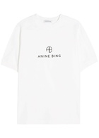 Anine Bing Jaylin Logo Cotton T-shirt White