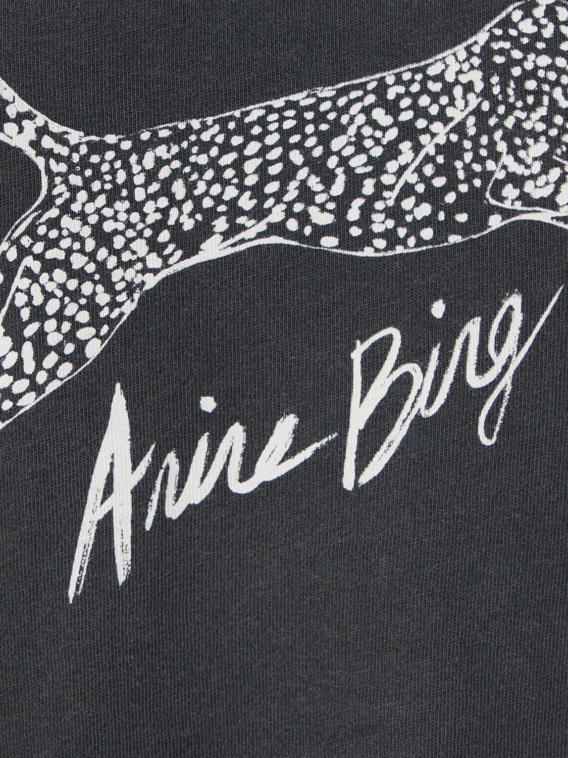 ANINE BING - Walker Spotted Leopard Cotton T-shirt ANINE BING