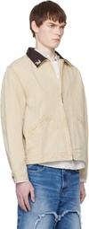 Carne Bollente Beige 'Moto Rabbit Rides Again' Denim Jacket