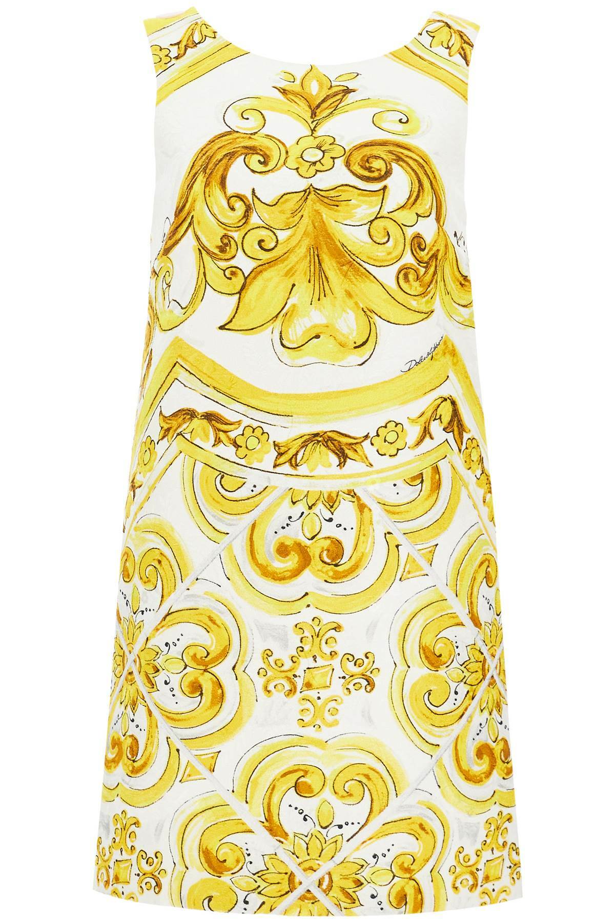 DOLCE & GABBANA 'mini brocade dress with mai White Dolce & Gabbana