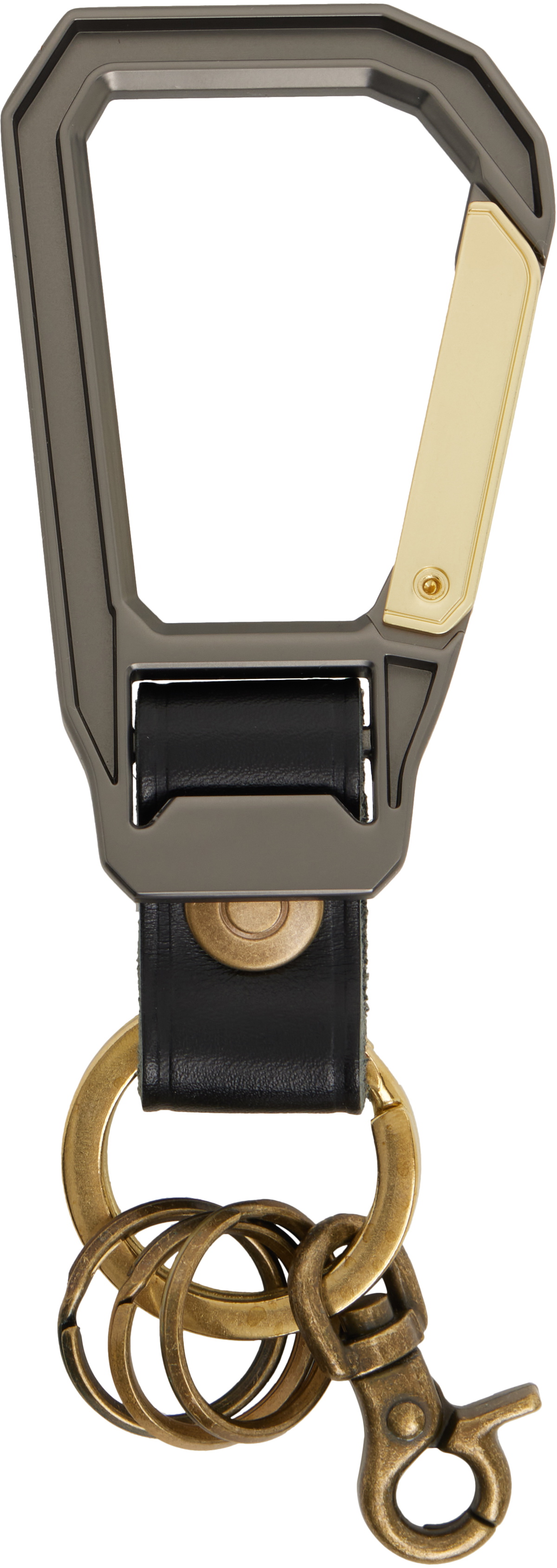master-piece Black Carabiner Keychain