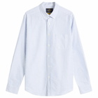 Portuguese Flannel Men's Belavista Stripe Button Down Oxford Shirt in Blue Stripe