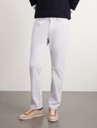Peter Millar - Signature Straight-Leg Cotton-Blend Sateen Trousers - Gray