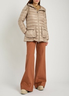 Moncler Jasmin Padded Hooded Shell Parka Beige