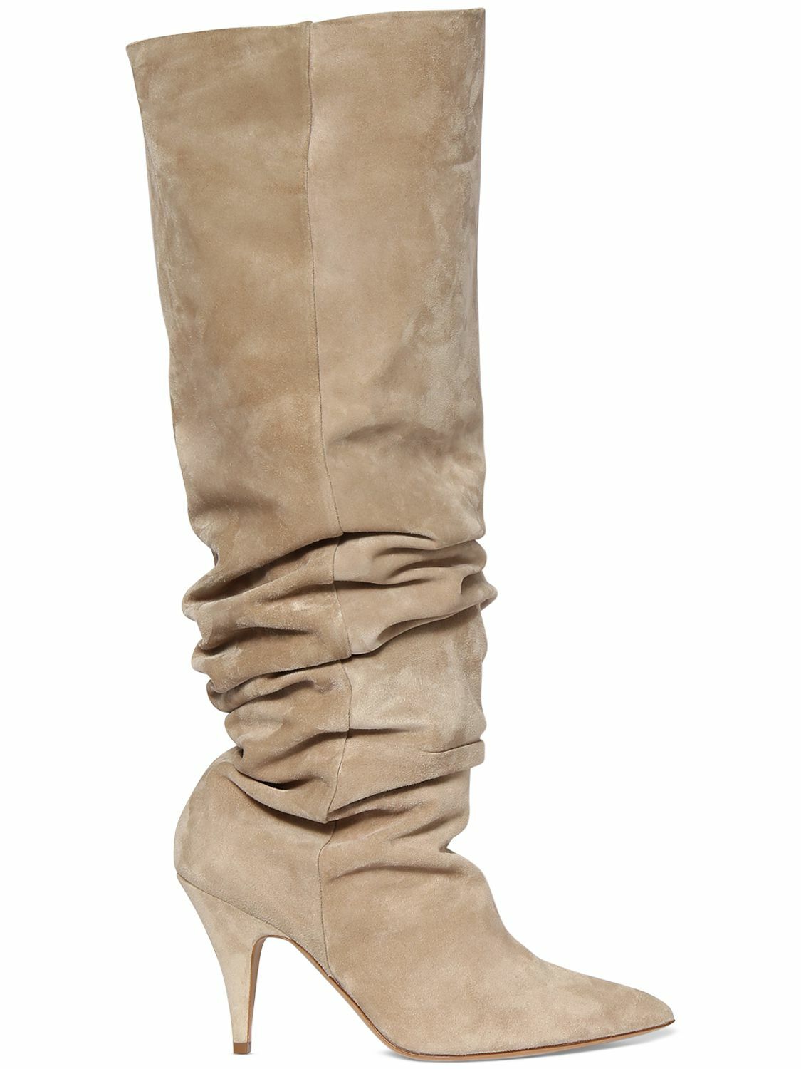 KHAITE - 90mm River Knee High Suede Boots