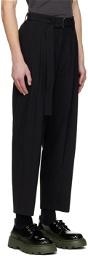 ATTACHMENT Black Tapered Trousers