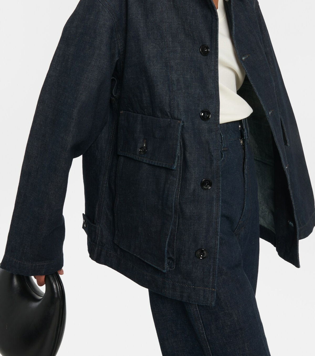 Lemaire Black Cotton Denim Jacket