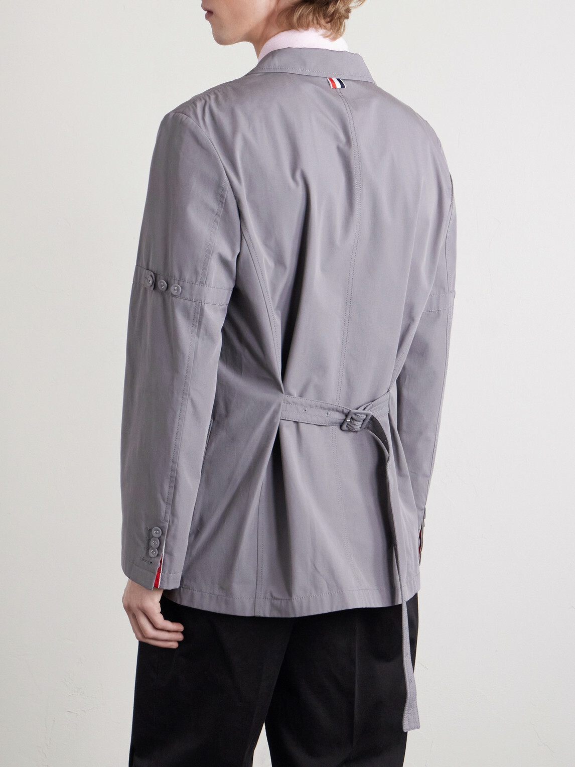 Thom Browne - Belted Cotton Blazer - Gray