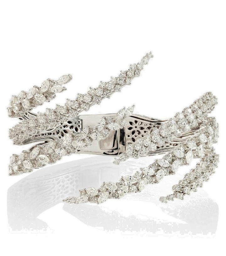 Photo: Yeprem 18kt white gold cuff bracelet with diamonds