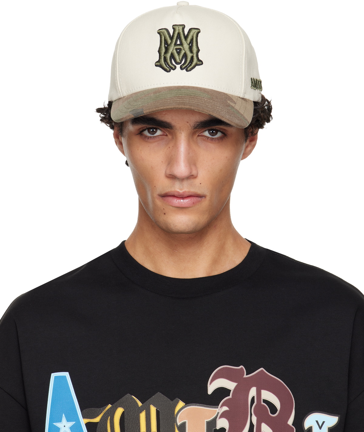 AMIRI Black 'MA' Quad Denim Cap Amiri