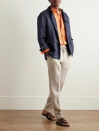 De Petrillo - Linen-Twill Overshirt - Blue