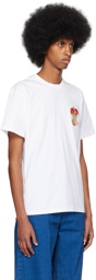 JW Anderson White Apple Core T-Shirt