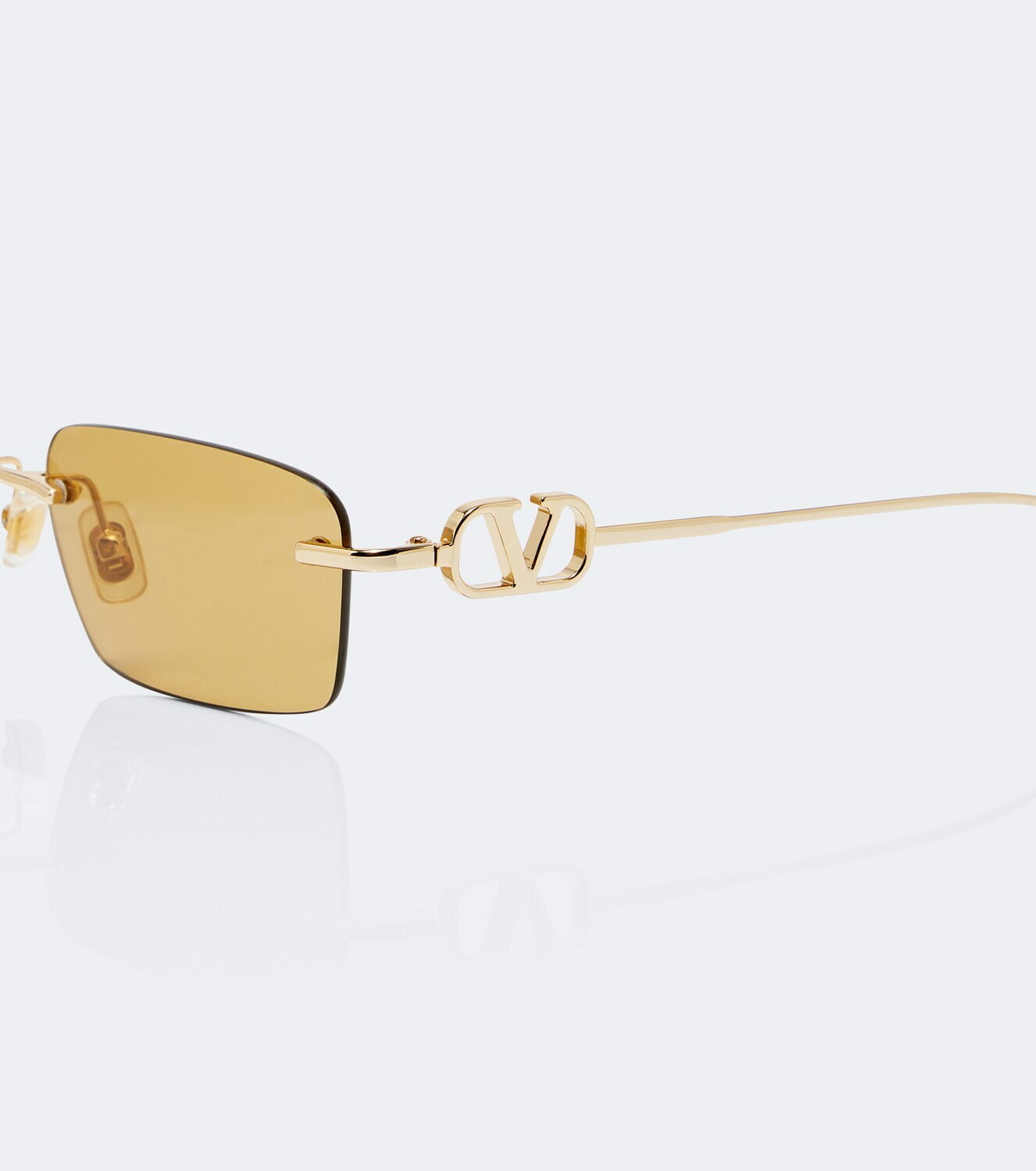 Valentino Bejewelled VLogo rectangular sunglasses