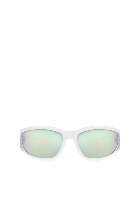 Photo: Diesel Rectangular sunglasses in acetate - Sunglasses - Unisex - White