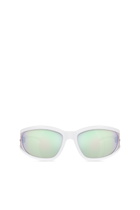 Diesel Rectangular sunglasses in acetate - Sunglasses - Unisex - White