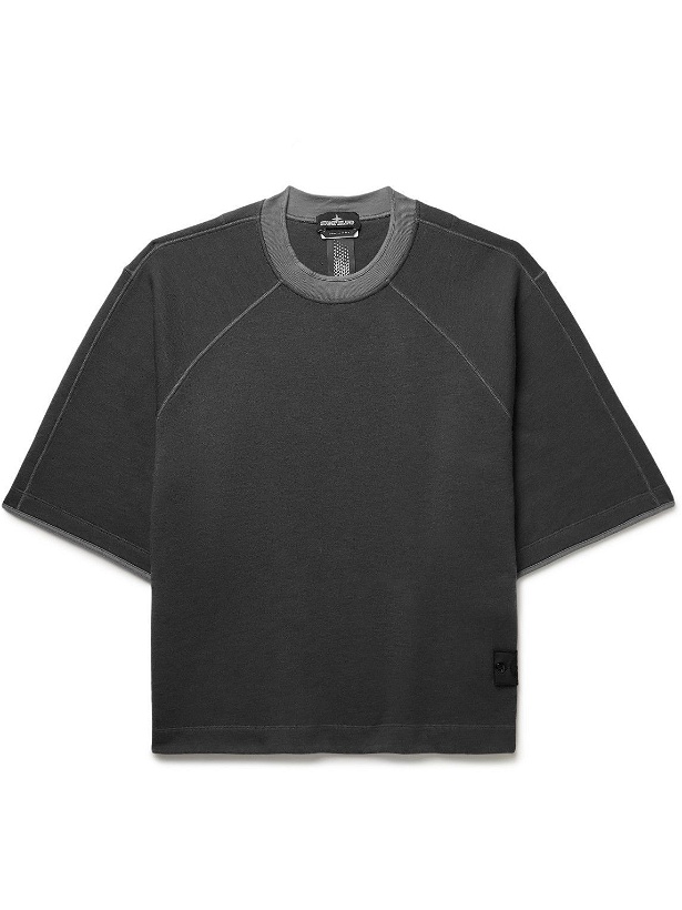 Photo: Stone Island Shadow Project - Logo-Appliquéd Jersey T-Shirt - Gray