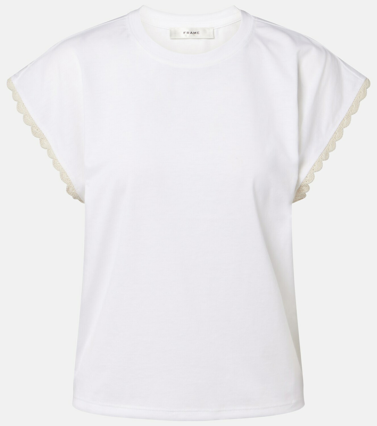 Frame The Crochet cotton jersey T-shirt