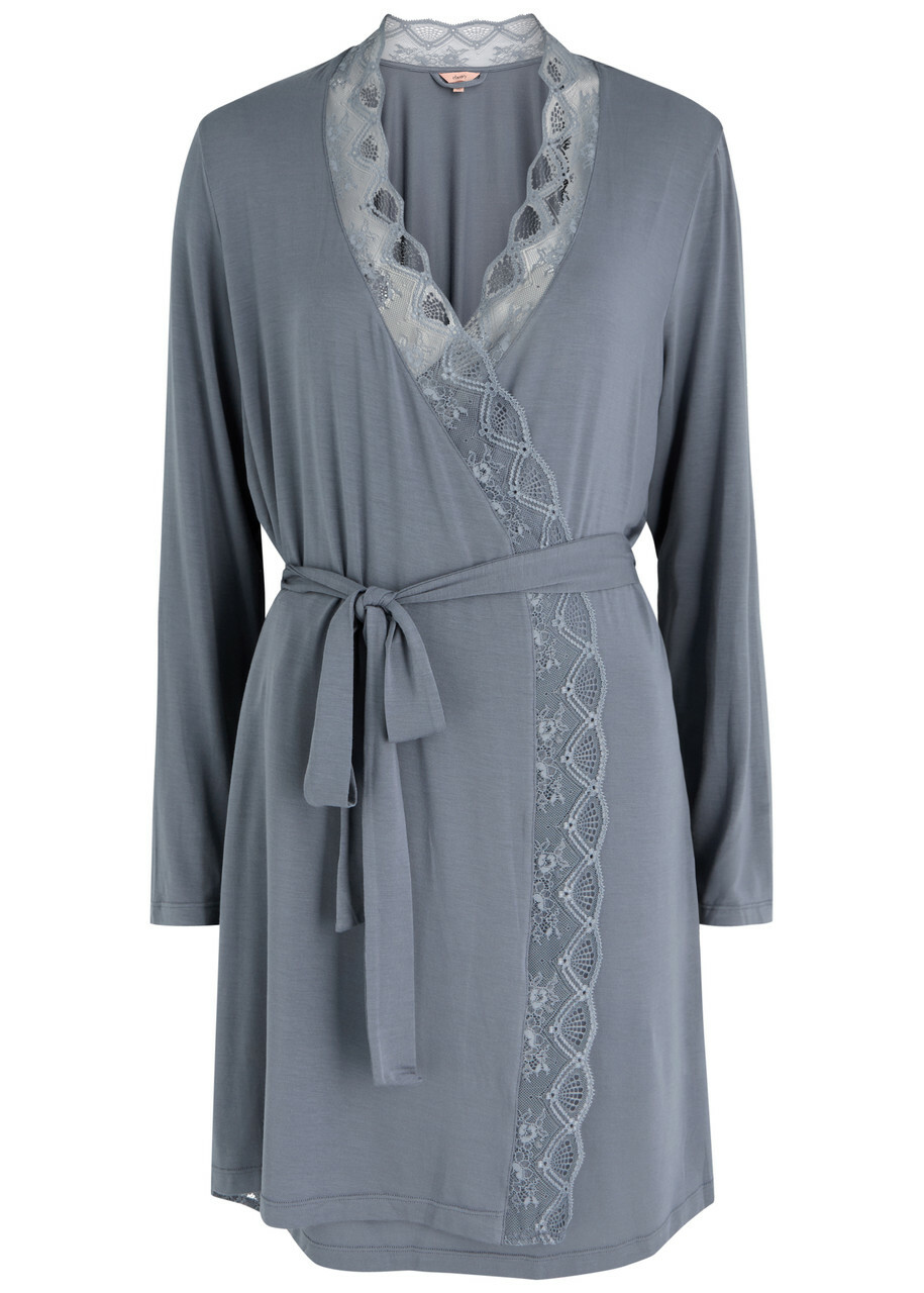Eberjey Georgina Jersey Robe Grey