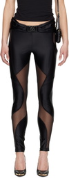 Versace Jeans Couture Black V-Emblem Leggings