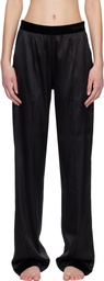 TOM FORD Black Stretch Silk Satin PJ Lounge Pants