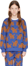 TINYCOTTONS Kids Blue Tiny Poodle Sweatshirt