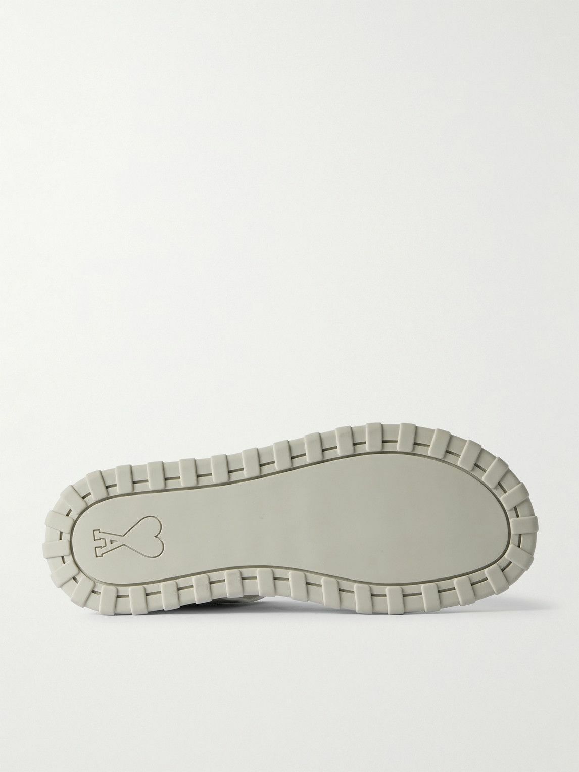 AMI PARIS - Leather and Suede Sneakers - Neutrals