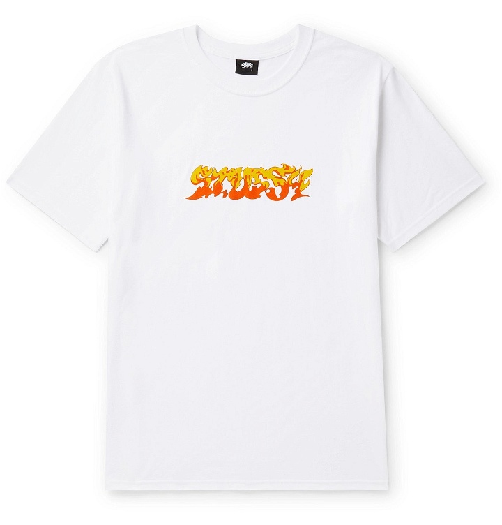 Photo: Stüssy - Logo-Print Cotton-Jersey T-Shirt - White