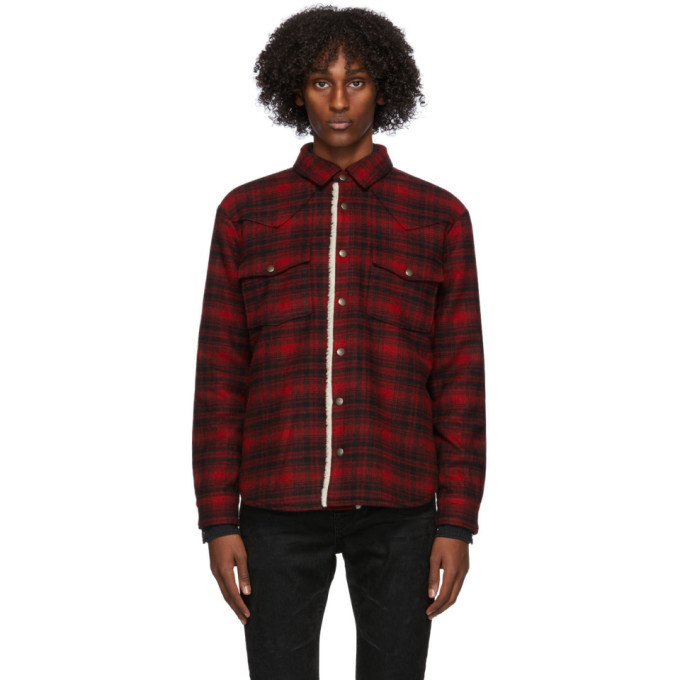 Photo: Saint Laurent Red Plaid Classic Western Jacket