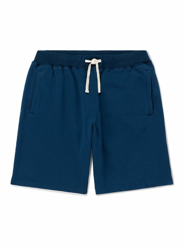 Photo: Beams Plus - Straight-Leg Cotton-Jersey Drawstring Shorts - Blue