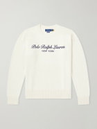 Polo Ralph Lauren - Logo-Embroidered Wool and Cotton-Blend Sweater - Neutrals