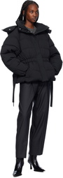 GANNI Black Tech Oversized Down Puffer Jacket