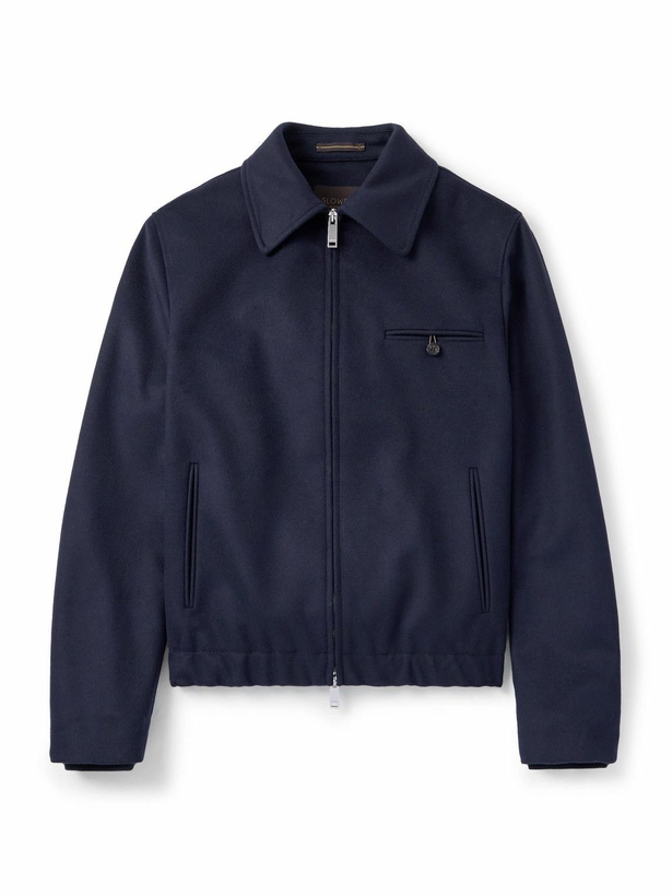Photo: Incotex - Virgin Wool-Blend Bomber Jacket - Blue