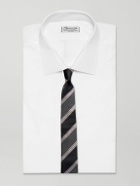 Lardini - 4cm Striped Silk-Gabardine Tie