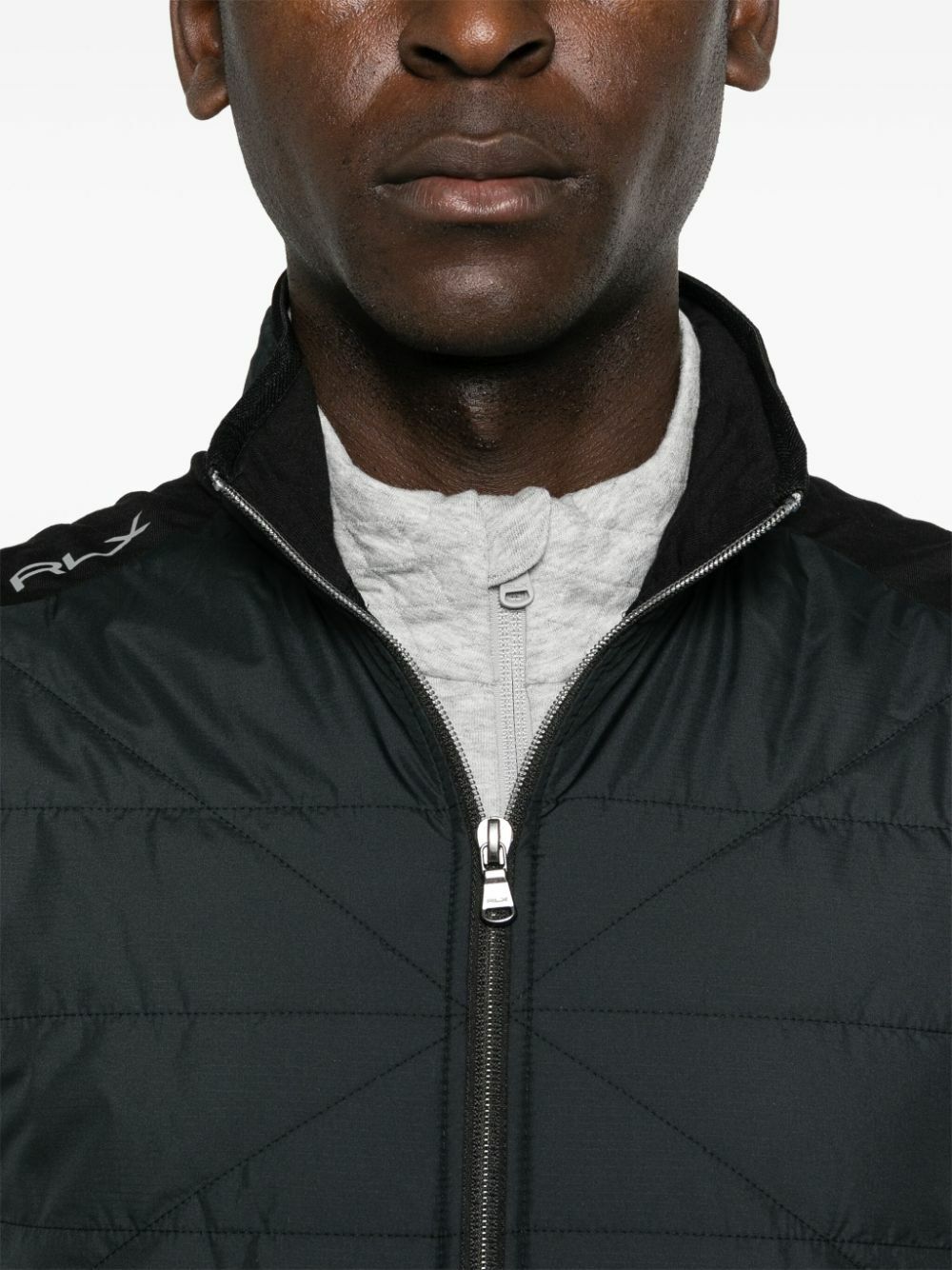 RLX Ralph Lauren Black Hybrid Full-Zip Gilet