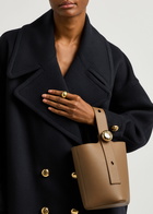 Loewe Pebble Mini Leather Bucket bag - Tan - One Size